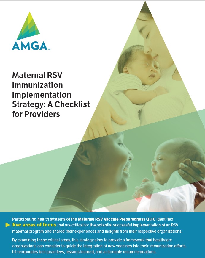 AMGA Maternal RSV Immunization Implementation Strategy: A Checklist for Providers