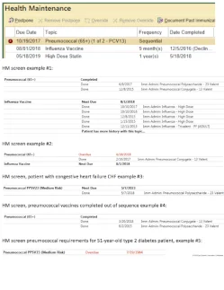 Health Maintenance Report