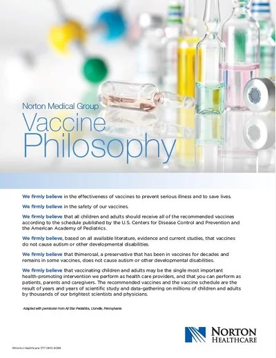  "Vaccine Philosophy" Signage