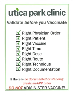 "Validate Before You Vaccinate" Flyer