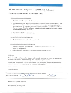 Vaccine Protocols