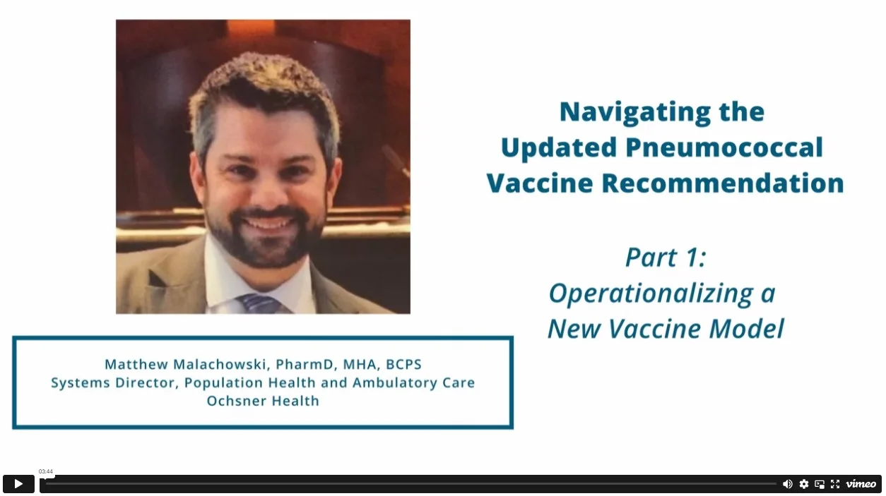 "Navigating the Updated Pneumococcal Recommendations" – Ochsner Health