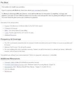  Flu Shot Billing
