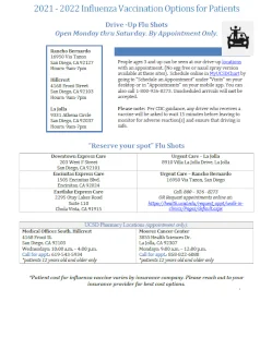 Seasonal Influenza Vaccination Options for Patients Flyer