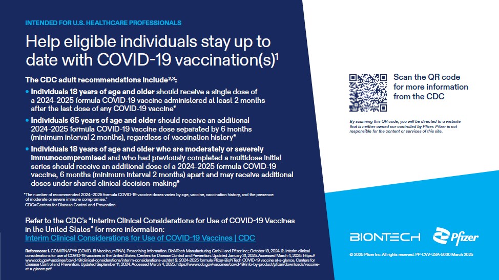  CDC Recommendation Flashcard