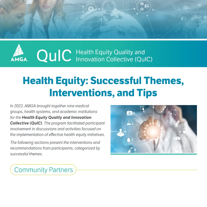 Health Equity "QuIC" Tips Infographic